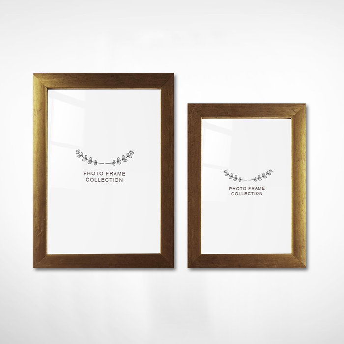 Aberto Design Set de 2 Marcos de Fotos Dorados (10x15 cm y 13x18 cm) Aberto Design Set de 2 Marcos de Fotos Dorados (10x15 cm y 13x18 cm)